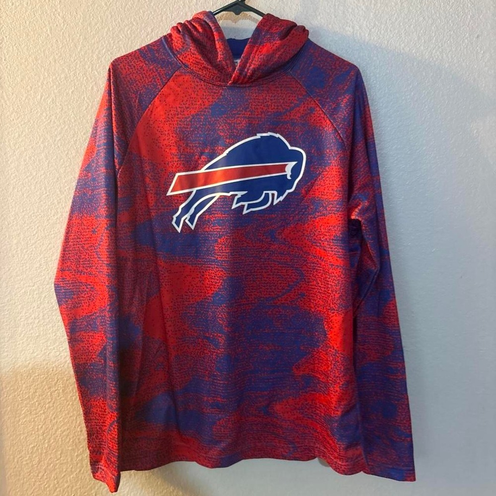 Buffalo David Bitton Red and Blue Logo Hoodie Pullover